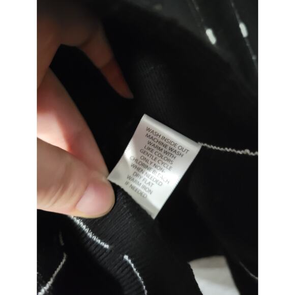 Teen Women Candies Thick Black White Ribbed Gathered Above Knee Mini Skirt Small - Picture 5 of 7